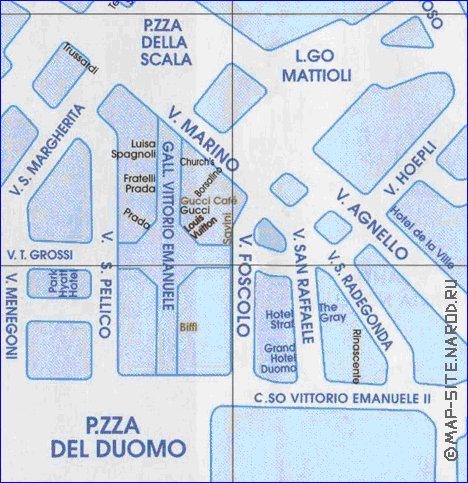 carte de Milan en italien