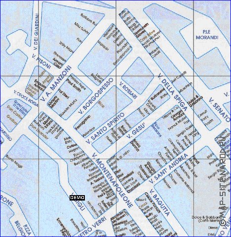 carte de Milan en italien