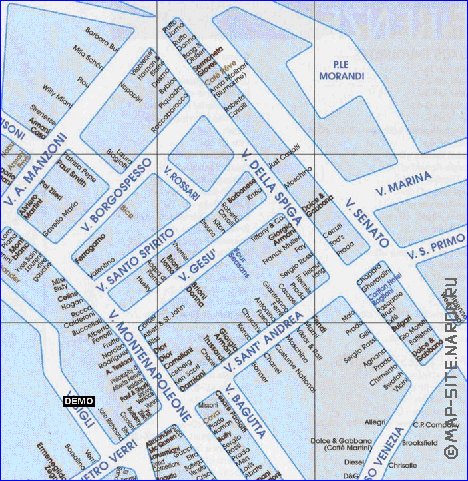 carte de Milan en italien