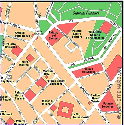 carte de Milan