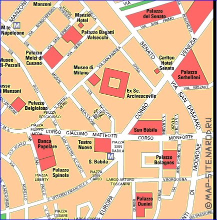 carte de Milan