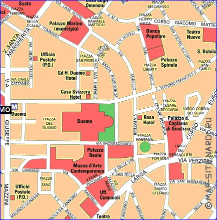 carte de Milan