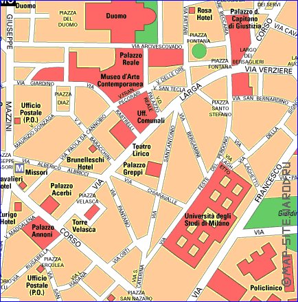 carte de Milan