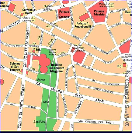 carte de Milan