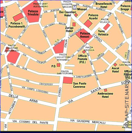 carte de Milan