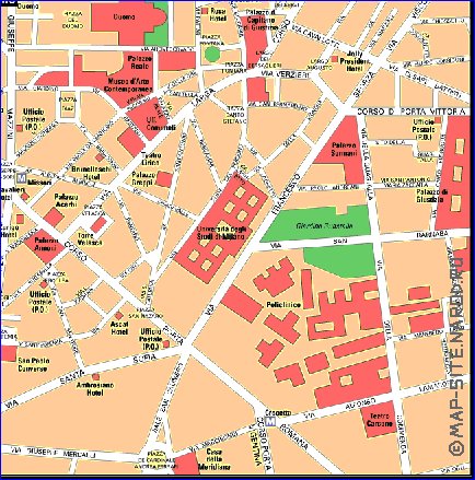 carte de Milan