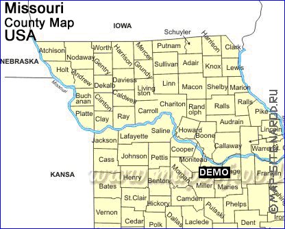carte de Missouri