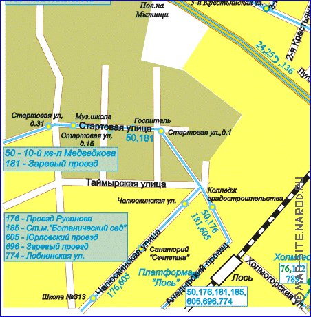 Transport carte de Mytichi