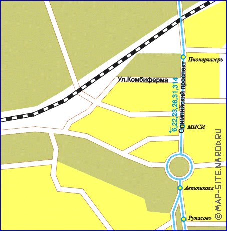 Transport carte de Mytichi