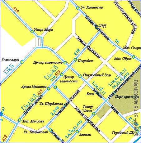 Transport carte de Mytichi