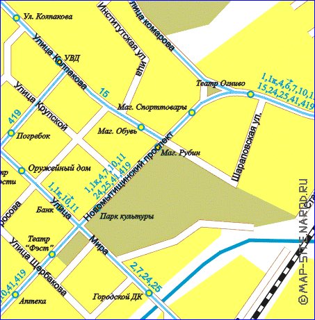 Transport carte de Mytichi