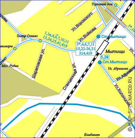 Transport carte de Mytichi