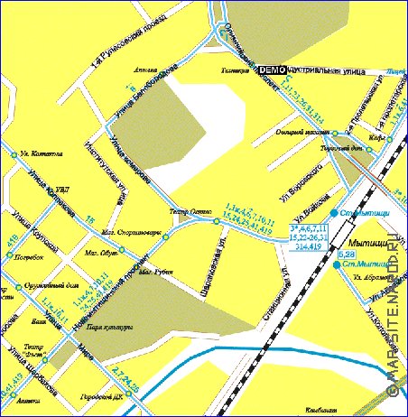 Transport carte de Mytichi