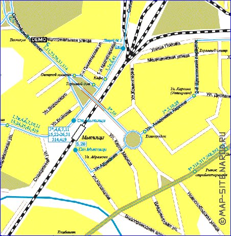 Transport carte de Mytichi