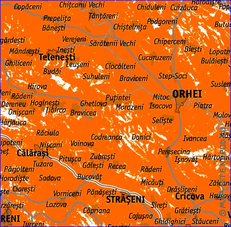 mapa de Moldavia