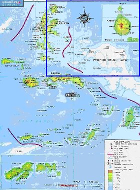 mapa de Ilhas Molucas