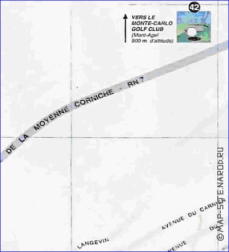 mapa de Monaco em frances