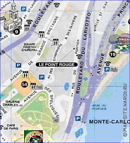 mapa de Monaco em frances