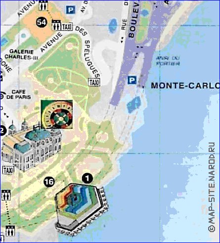 mapa de Monaco em frances