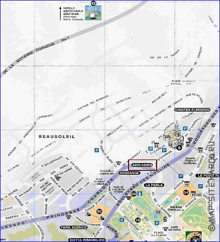 mapa de Monaco em frances