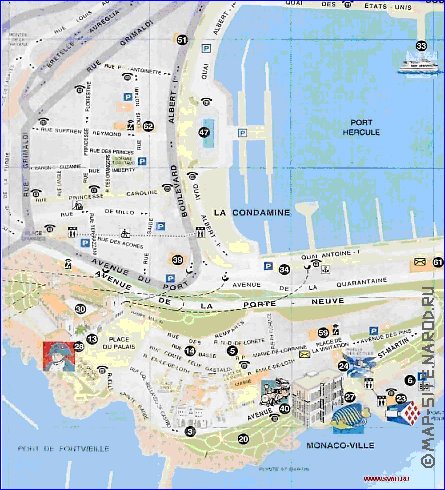 mapa de Monaco em frances