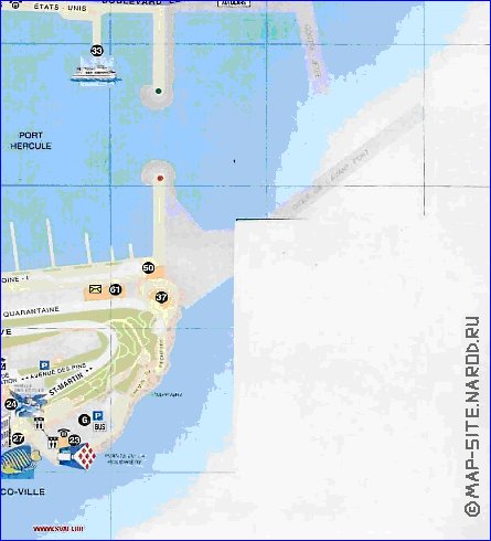 mapa de Monaco em frances