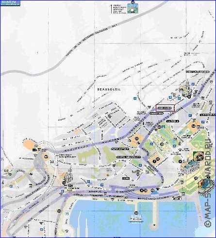 mapa de Monaco em frances