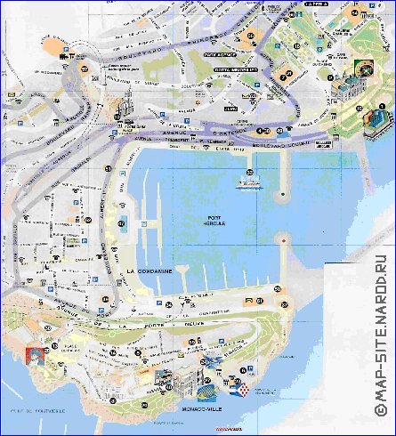 mapa de Monaco em frances