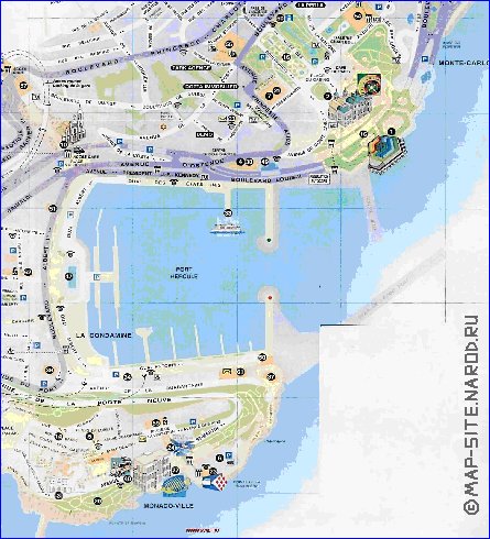 mapa de Monaco em frances