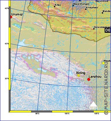 carte de Mongolie en anglais