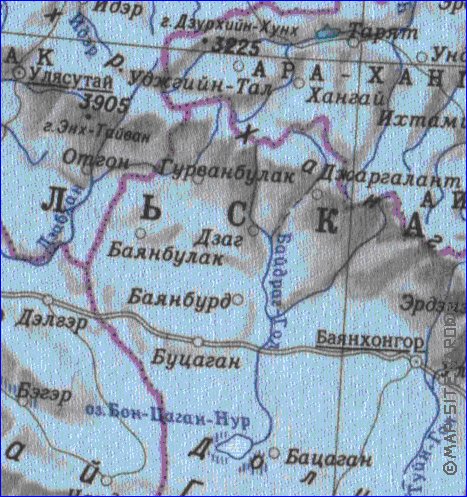 carte de Mongolie