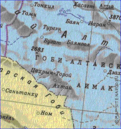mapa de Mongolia