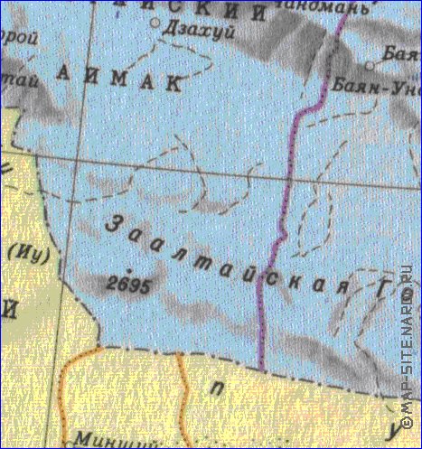 mapa de Mongolia