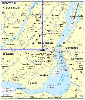 mapa de Montreal em ingles