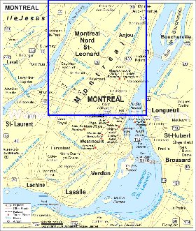 carte de Montreal en anglais