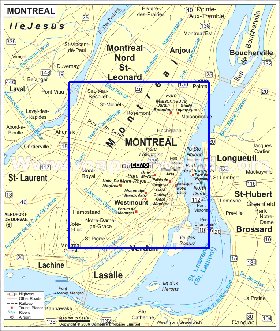carte de Montreal en anglais