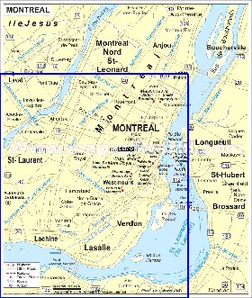 carte de Montreal en anglais