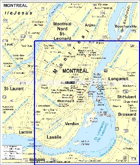 carte de Montreal en anglais