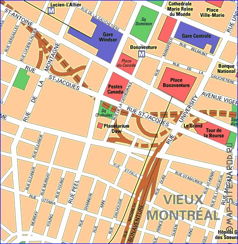 mapa de Montreal