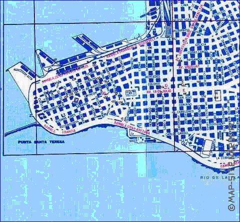mapa de Montevideu