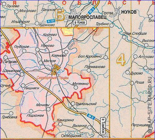 Administrativa mapa de Oblast de Moscou