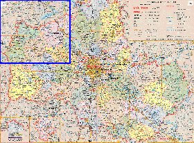 Administratives carte de Oblast de Moscou