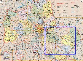 Administratives carte de Oblast de Moscou