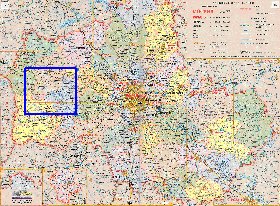 Administrativa mapa de Oblast de Moscou