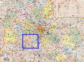 Administratives carte de Oblast de Moscou