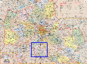 Administrativa mapa de Oblast de Moscou