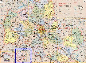 Administrativa mapa de Oblast de Moscou