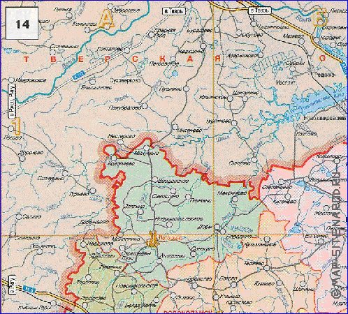 Administratives carte de Oblast de Moscou