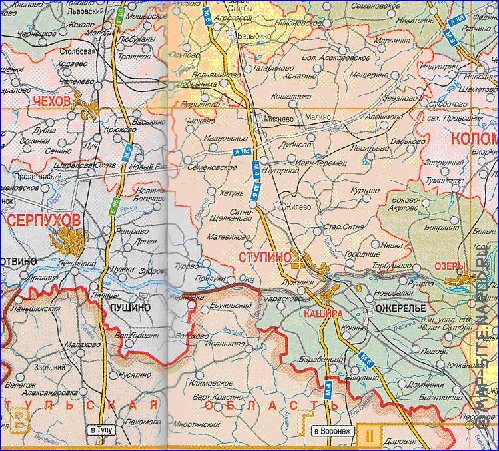 Administratives carte de Oblast de Moscou