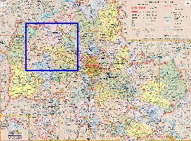 Administratives carte de Oblast de Moscou